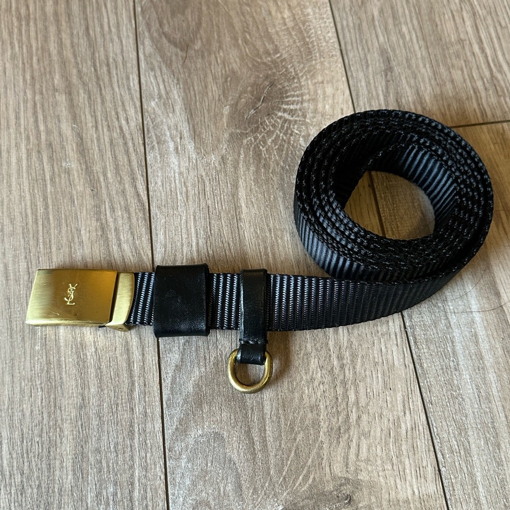 YSL Saint Laurent Plaque Belt